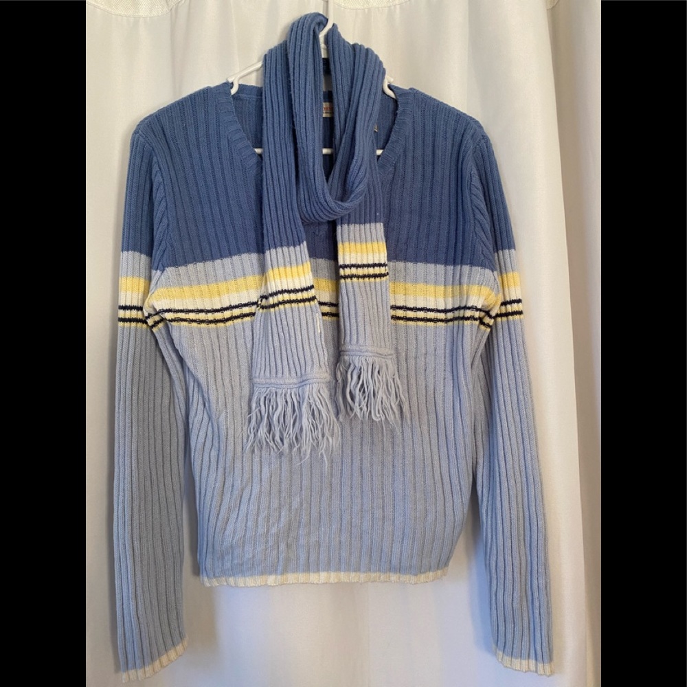 Missy’s striped sweater shirt.